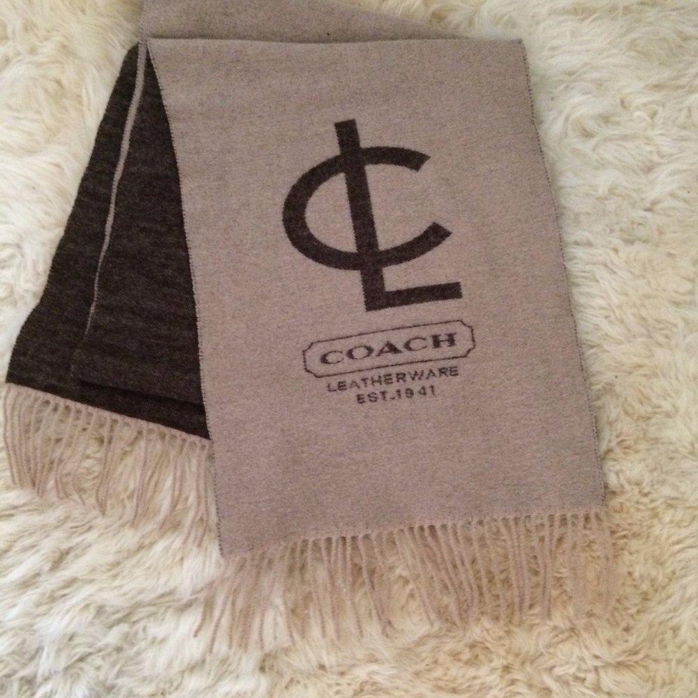 NWOT 1941 Brown & Tan 100% Merino Wool Scarf